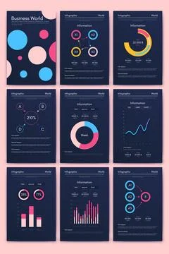 Vector graphics infographics with mobile phone. Template for creating mobile Stock Illustration