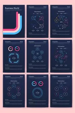 Vector graphics infographics with mobile phone. Template for creating mobile Stock Illustration