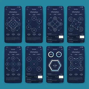Vector graphics infographics with mobile phone. Template for creating mobile イラスト素材