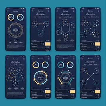 Vector graphics infographics with mobile phone. Template for creating mobile イラスト素材