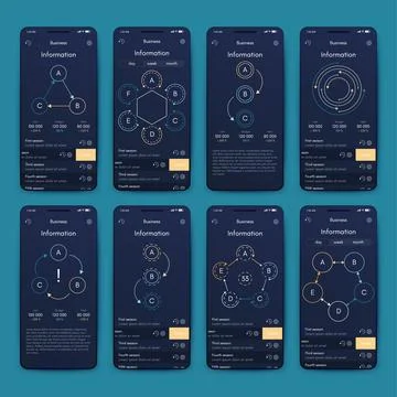 Vector graphics infographics with mobile phone. Template for creating mobile Stock Illustration