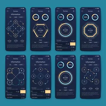 Vector graphics infographics with mobile phone. Template for creating mobile イラスト素材