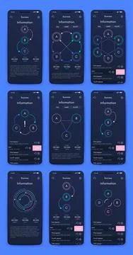Vector graphics infographics with mobile phone. Template for creating mobile 스톡 일러스트