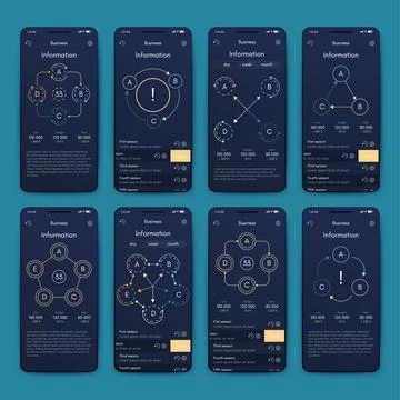 Vector graphics infographics with mobile phone. Template for creating mobile Stock Illustration