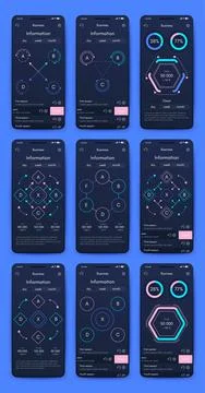 Vector graphics infographics with mobile phone. Template for creating mobile Stock Illustration
