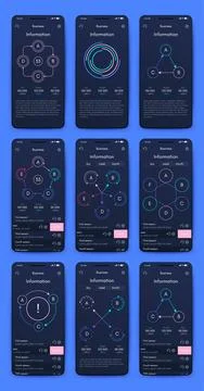 Vector graphics infographics with mobile phone. Template for creating mobile 库存插图