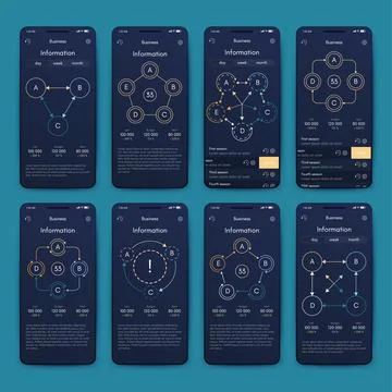 Vector graphics infographics with mobile phone. Template for creating mobile Stock Illustration
