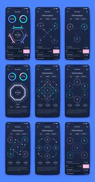 Vector graphics infographics with mobile phone. Template for creating mobile Stock Illustration