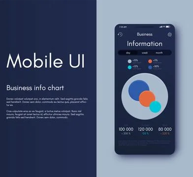 Vector graphics infographics with mobile phone. Template for creating mobile イラスト素材