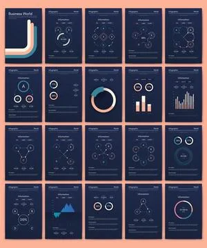 Vector graphics infographics with mobile phone. Template for creating mobile Illustrazione stock