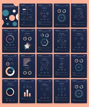 Vector graphics infographics with mobile phone. Template for creating mobile 스톡 일러스트
