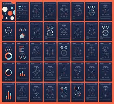Vector graphics infographics with mobile phone. Template for creating mobile Stock Illustration