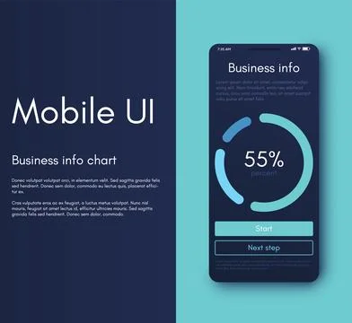 Vector graphics infographics with mobile phone. Template for creating mobile イラスト素材