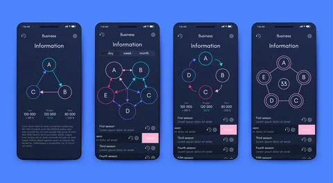 Vector graphics infographics with mobile phone. Template for creating mobil.. イラスト素材