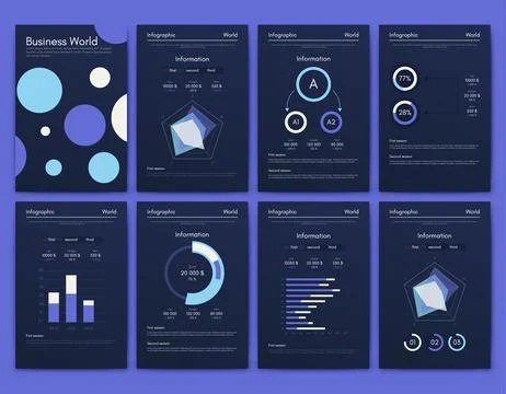 Vector graphics infographics with mobile phone. Template for creating mobil.. Stock Illustration