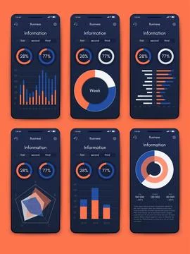 Vector graphics infographics with mobile phone. Template for creating mobil.. 스톡 일러스트