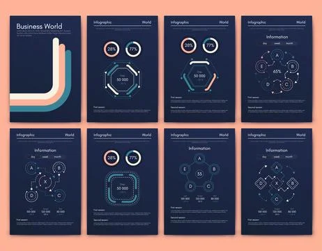 Vector graphics infographics with mobile phone. Template for creating mobil.. Stock Illustration