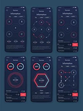 Vector graphics infographics with mobile phone. Template for creating mobil.. Stock Illustration
