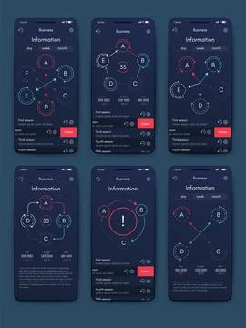 Vector graphics infographics with mobile phone. Template for creating mobil.. Stock Illustration