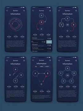 Vector graphics infographics with mobile phone. Template for creating mobil.. Stock Illustration