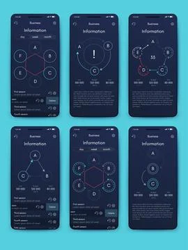 Vector graphics infographics with mobile phone. Template for creating mobil.. Stock Illustration