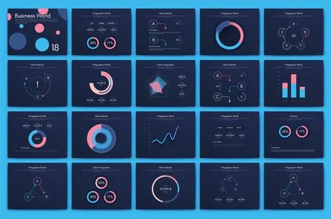 Vector graphics infographics with mobile phone. Template for creating mobil.. Illustrazione stock
