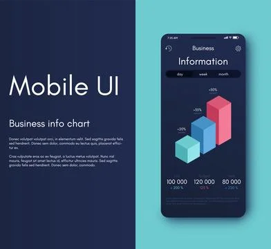Vector graphics infographics with mobile phone. Template for creating mobile イラスト素材