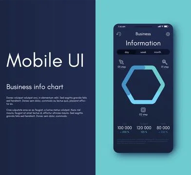 Vector graphics infographics with mobile phone. Template for creating mobile イラスト素材
