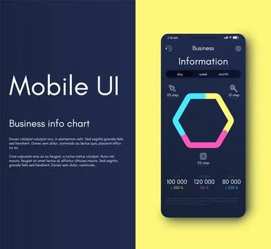 Vector graphics infographics with mobile phone. Template for creating mobile イラスト素材
