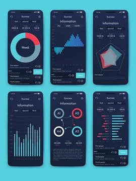 Vector graphics infographics with mobile phone. Template for creating mobil.. Stock Illustration