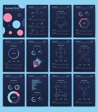 Vector graphics infographics with mobile phone. Template for creating mobil.. Stock Illustration