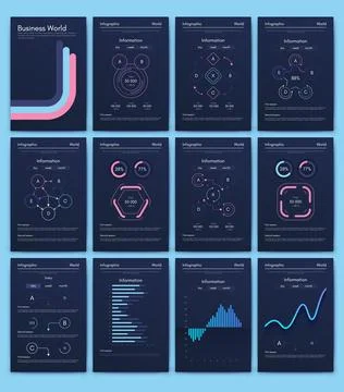 Vector graphics infographics with mobile phone. Template for creating mobil.. Stock Illustration