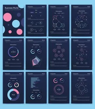 Vector graphics infographics with mobile phone. Template for creating mobil.. Stock Illustration