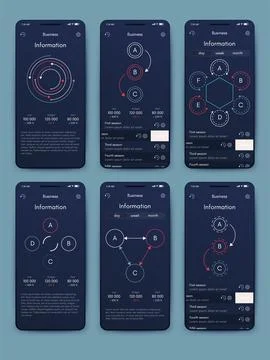 Vector graphics infographics with mobile phone. Template for creating mobil.. Stock Illustration