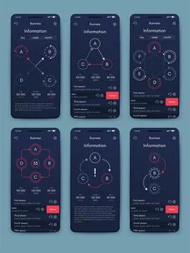 Vector graphics infographics with mobile phone. Template for creating mobil.. Stock Illustration