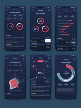 Vector graphics infographics with mobile phone. Template for creating mobil.. 스톡 일러스트
