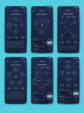 Vector graphics infographics with mobile phone. Template for creating mobil.. Stock Illustration
