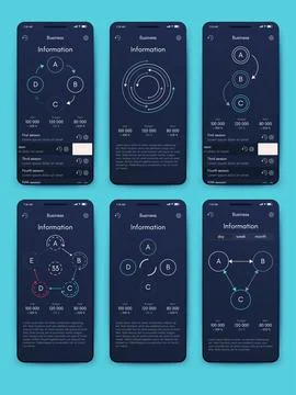 Vector graphics infographics with mobile phone. Template for creating mobil.. Stock Illustration