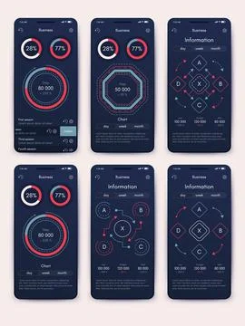 Vector graphics infographics with mobile phone. Template for creating mobil.. 스톡 일러스트