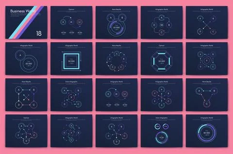 Vector graphics infographics with mobile phone. Template for creating mobil.. Stock Illustration