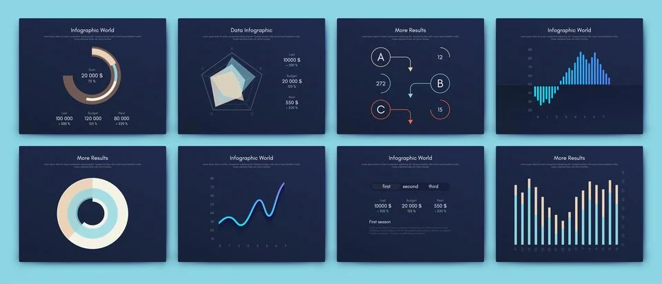 Vector graphics infographics with mobile phone. Template for creating mobil.. Stock Illustration