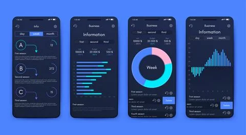 Vector graphics infographics with mobile phone. Template for creating mobil.. 스톡 일러스트
