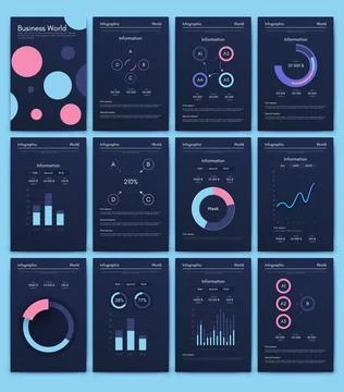 Vector graphics infographics with mobile phone. Template for creating mobil.. Stock Illustration