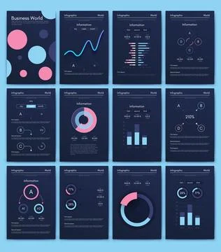 Vector graphics infographics with mobile phone. Template for creating mobil.. Stock Illustration