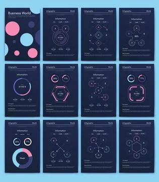 Vector graphics infographics with mobile phone. Template for creating mobil.. Stock Illustration