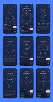 Vector graphics infographics with mobile phone. Template for creating mobil.. Stock Illustration