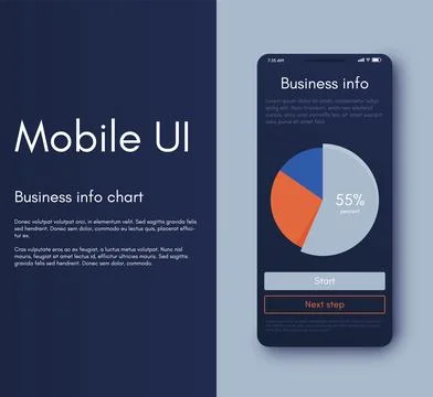 Vector graphics infographics with mobile phone. Template for creating mobil.. 스톡 일러스트
