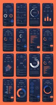 Vector graphics infographics with mobile phone. Template for creating mobil.. イラスト素材