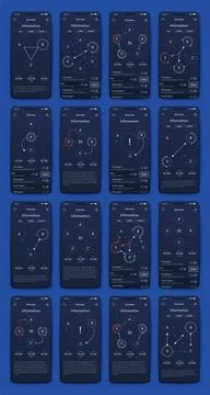 Vector graphics infographics with mobile phone. Template for creating mobil.. Stock Illustration