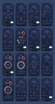 Vector graphics infographics with mobile phone. Template for creating mobil.. 스톡 일러스트